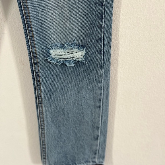 Size 10 girls blue jeans with adjustable waist. 7 For all mankind brand. - Picture 6 of 13